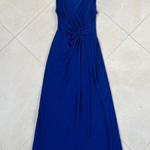 Women’s Tommy Bahama Maxi Dress, Stretch Knit Blue sz XS